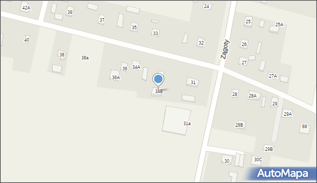 Zągoty, Zągoty, 34B, mapa Zągoty