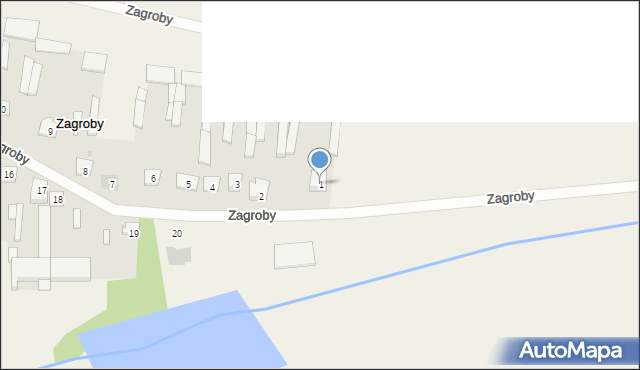 Zagroby, Zagroby, 1, mapa Zagroby