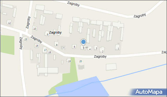 Zagroby, Zagroby, 5, mapa Zagroby