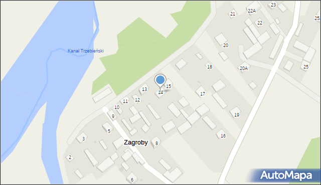 Zagroby, Zagroby, 14, mapa Zagroby