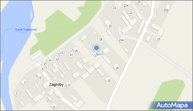 Zagroby, Zagroby, 17, mapa Zagroby