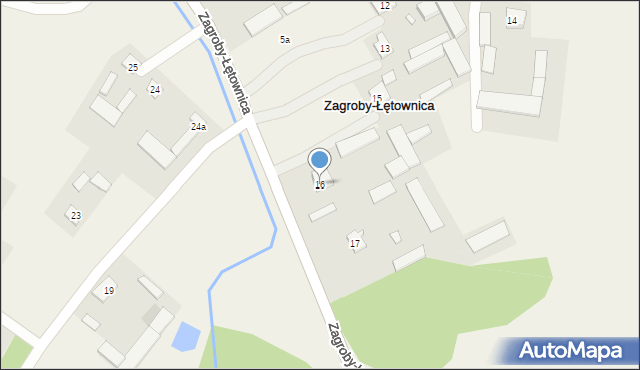 Zagroby-Łętownica, Zagroby-Łętownica, 16, mapa Zagroby-Łętownica