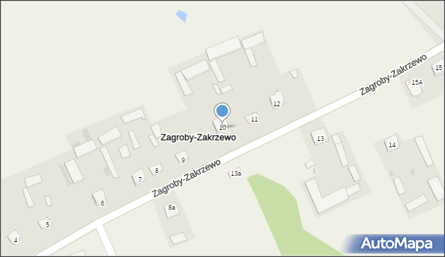 Zagroby-Zakrzewo, Zagroby-Zakrzewo, 10, mapa Zagroby-Zakrzewo