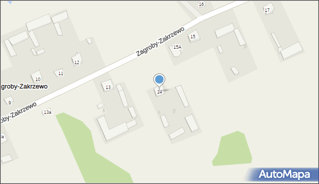 Zagroby-Zakrzewo, Zagroby-Zakrzewo, 14, mapa Zagroby-Zakrzewo