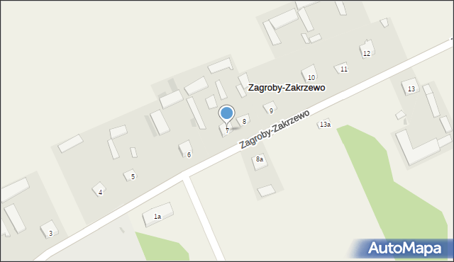 Zagroby-Zakrzewo, Zagroby-Zakrzewo, 7, mapa Zagroby-Zakrzewo