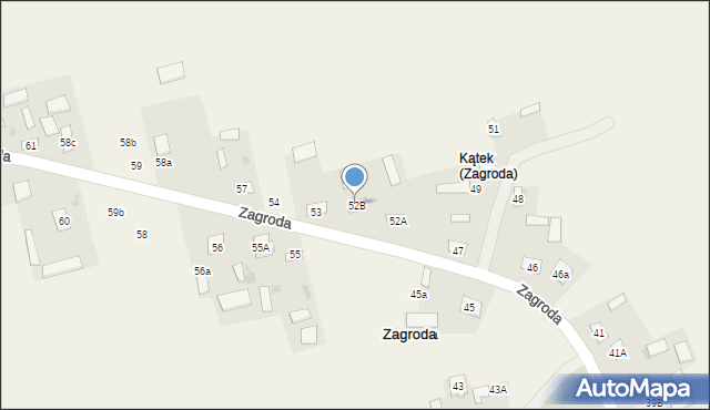 Zagroda, Zagroda, 52B, mapa Zagroda