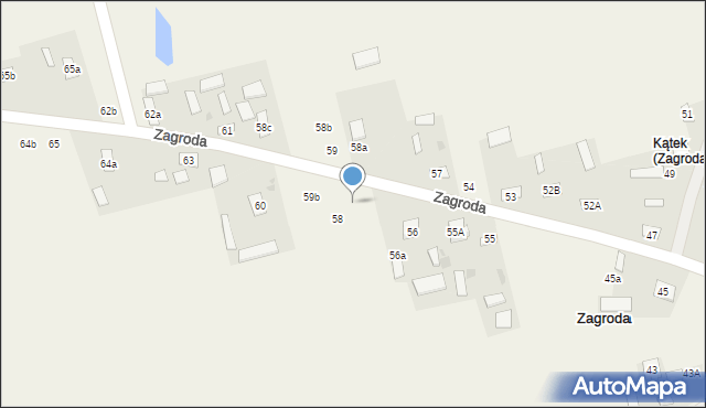 Zagroda, Zagroda, 59a, mapa Zagroda