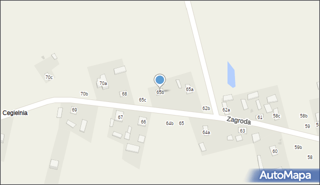 Zagroda, Zagroda, 65b, mapa Zagroda