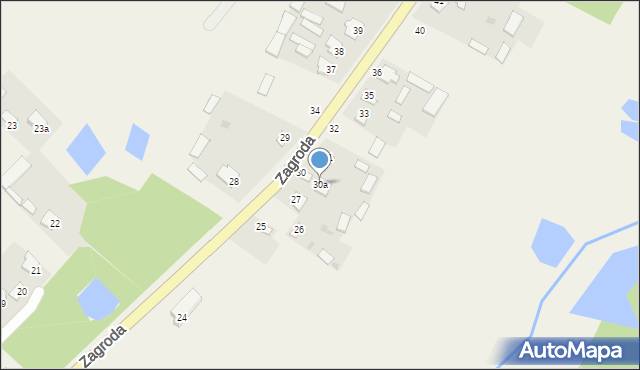 Zagroda, Zagroda, 30a, mapa Zagroda