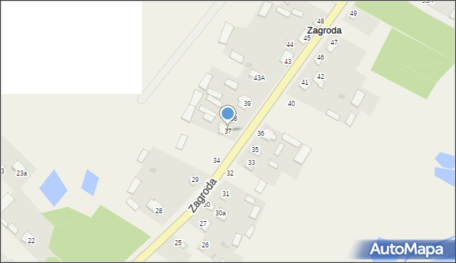 Zagroda, Zagroda, 37, mapa Zagroda