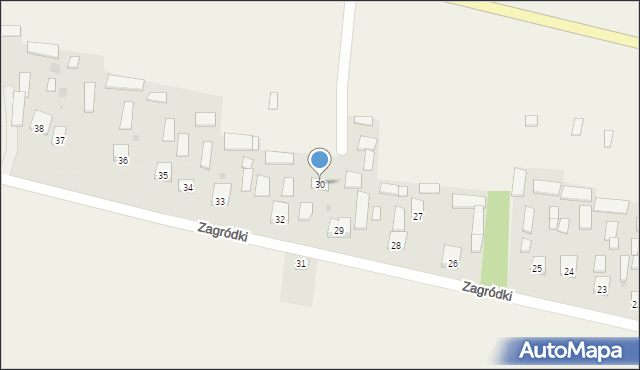 Zagródki, Zagródki, 30, mapa Zagródki