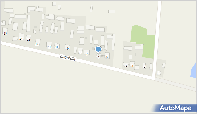 Zagródki, Zagródki, 6, mapa Zagródki