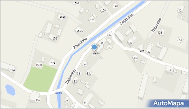 Zagrodno, Zagrodno, 35, mapa Zagrodno