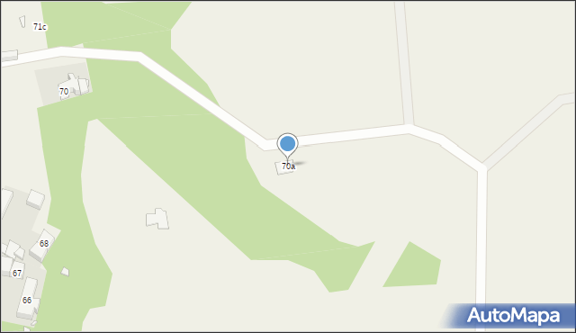 Zagrodno, Zagrodno, 70a, mapa Zagrodno