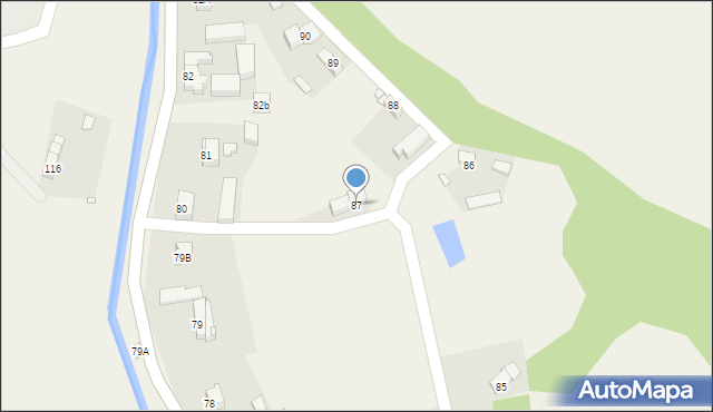 Zagrodno, Zagrodno, 87, mapa Zagrodno