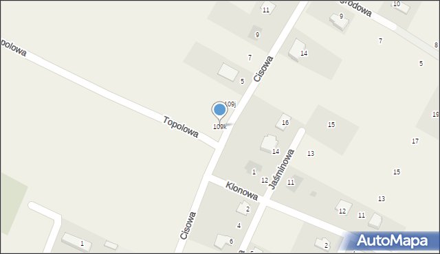 Zagrody, Zagrody, 109k, mapa Zagrody