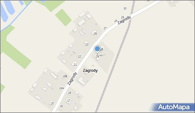 Zagrody, Zagrody, 24, mapa Zagrody