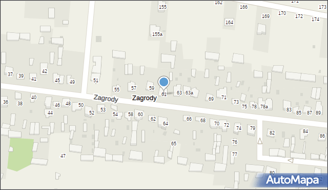 Zagrody, Zagrody, 61, mapa Zagrody