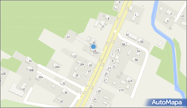 Zagrody, Zagrody, 16A, mapa Zagrody