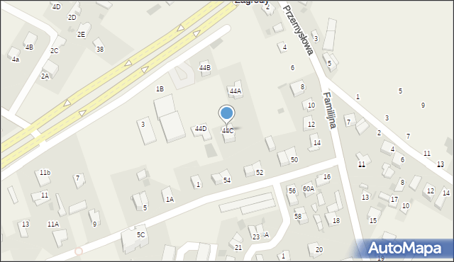 Zagrody, Zagrody, 44C, mapa Zagrody