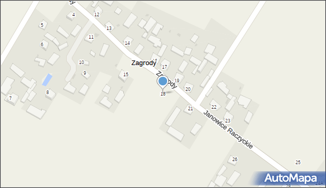 Zagrody, Zagrody, 18, mapa Zagrody