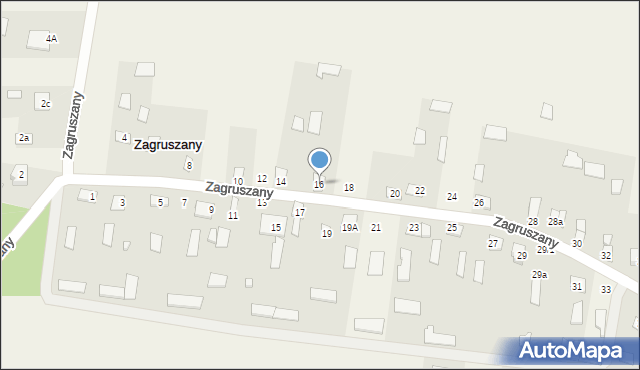 Zagruszany, Zagruszany, 16, mapa Zagruszany