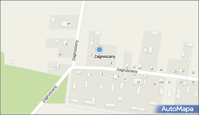 Zagruszany, Zagruszany, 6, mapa Zagruszany