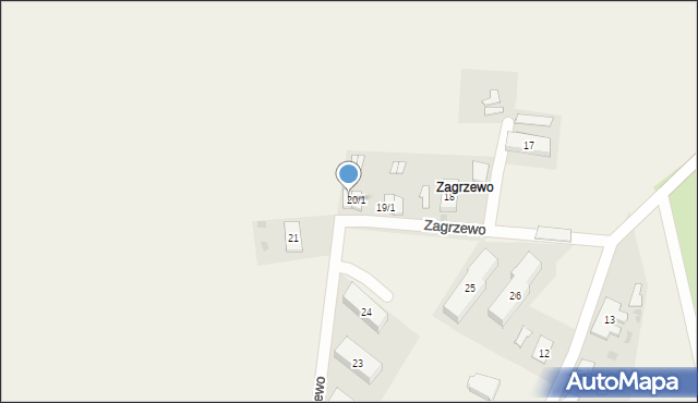 Zagrzewo, Zagrzewo, 20/2, mapa Zagrzewo