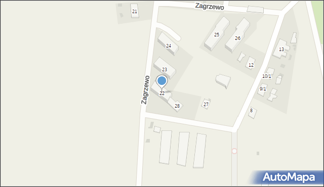 Zagrzewo, Zagrzewo, 22, mapa Zagrzewo