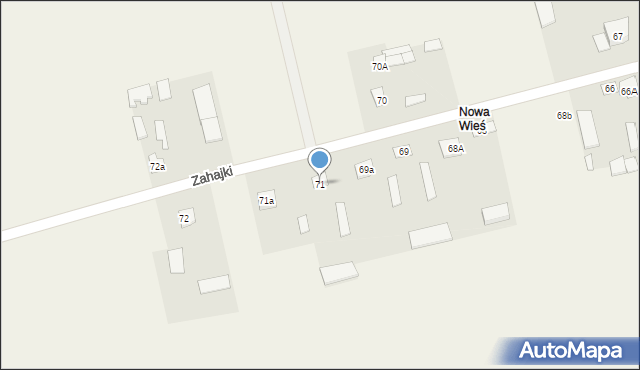 Zahajki, Zahajki, 71, mapa Zahajki