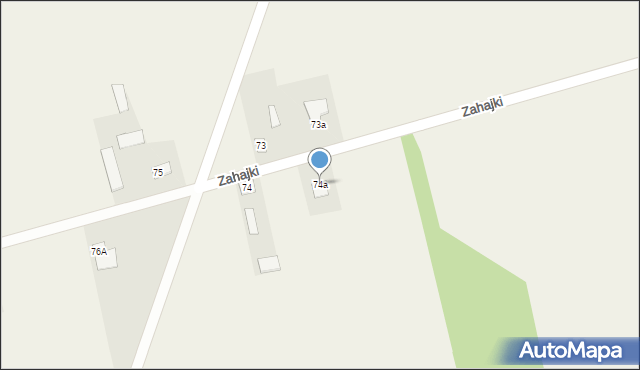 Zahajki, Zahajki, 74a, mapa Zahajki