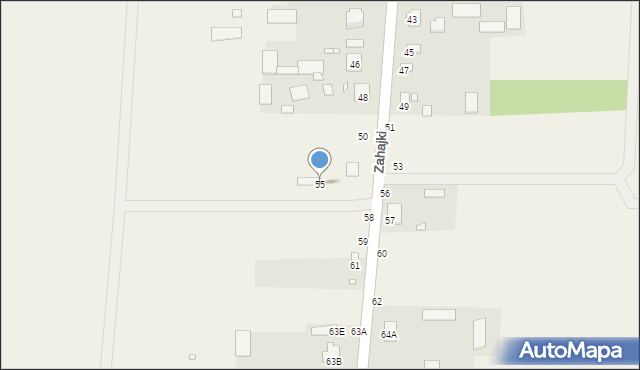 Zahajki, Zahajki, 55, mapa Zahajki
