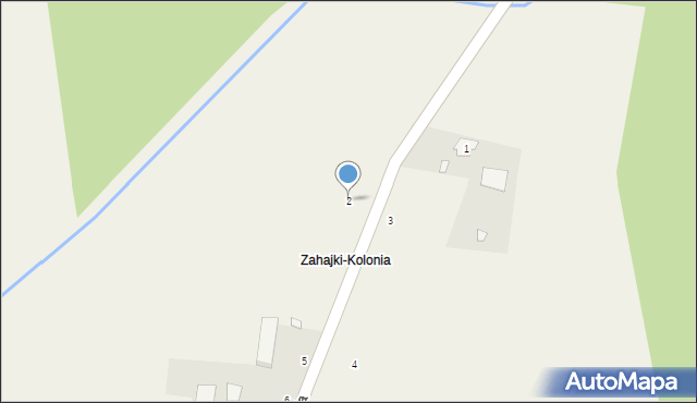 Zahajki-Kolonia, Zahajki-Kolonia, 2, mapa Zahajki-Kolonia