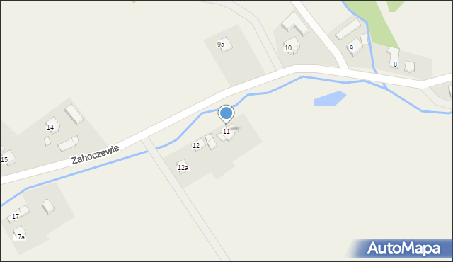 Zahoczewie, Zahoczewie, 11, mapa Zahoczewie