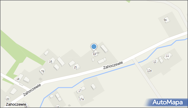 Zahoczewie, Zahoczewie, 14, mapa Zahoczewie