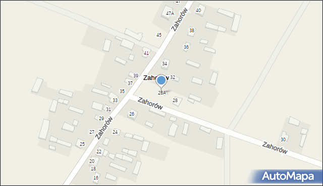 Zahorów, Zahorów, 28A, mapa Zahorów