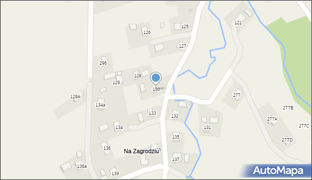 Zahutyń, Zahutyń, 130, mapa Zahutyń