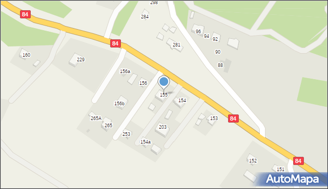 Zahutyń, Zahutyń, 155, mapa Zahutyń