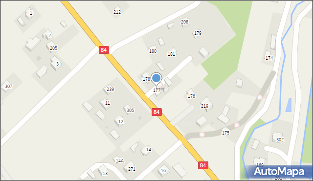 Zahutyń, Zahutyń, 177, mapa Zahutyń