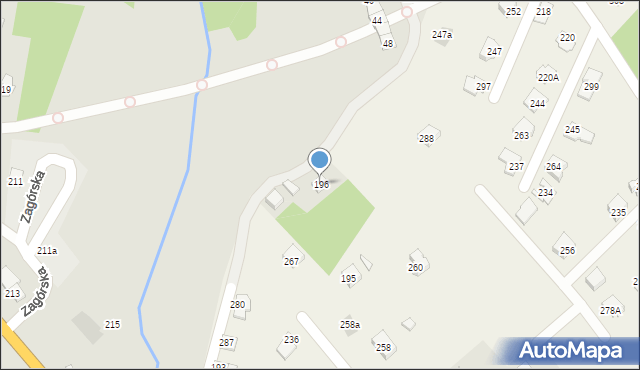 Zahutyń, Zahutyń, 196, mapa Zahutyń