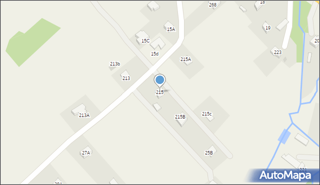 Zahutyń, Zahutyń, 215, mapa Zahutyń