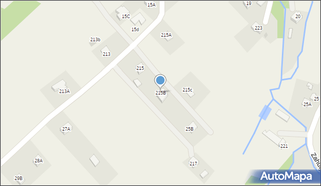 Zahutyń, Zahutyń, 215B, mapa Zahutyń