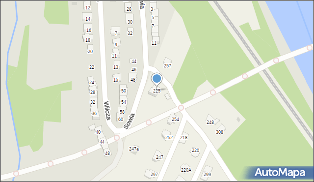 Zahutyń, Zahutyń, 225, mapa Zahutyń