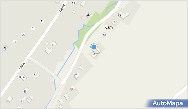 Zahutyń, Zahutyń, 6, mapa Zahutyń