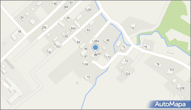 Zahutyń, Zahutyń, 68, mapa Zahutyń