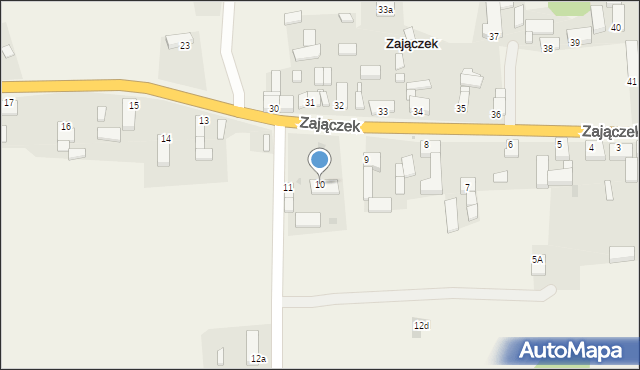 Zajączek, Zajączek, 10, mapa Zajączek