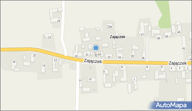 Zajączek, Zajączek, 32, mapa Zajączek