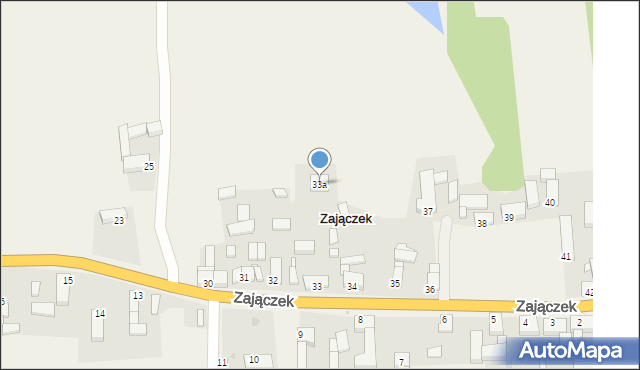 Zajączek, Zajączek, 33a, mapa Zajączek