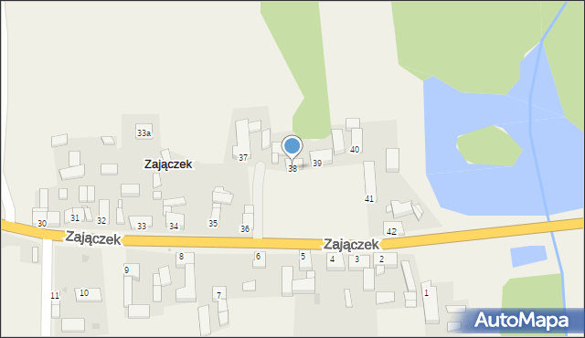 Zajączek, Zajączek, 38, mapa Zajączek