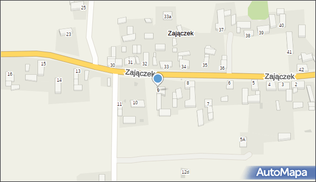 Zajączek, Zajączek, 9, mapa Zajączek